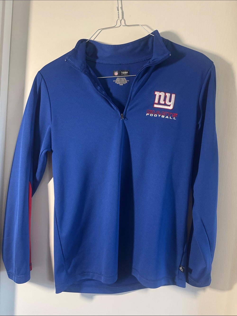 NFL Team Apparel Blue Crew Shirt with Label
